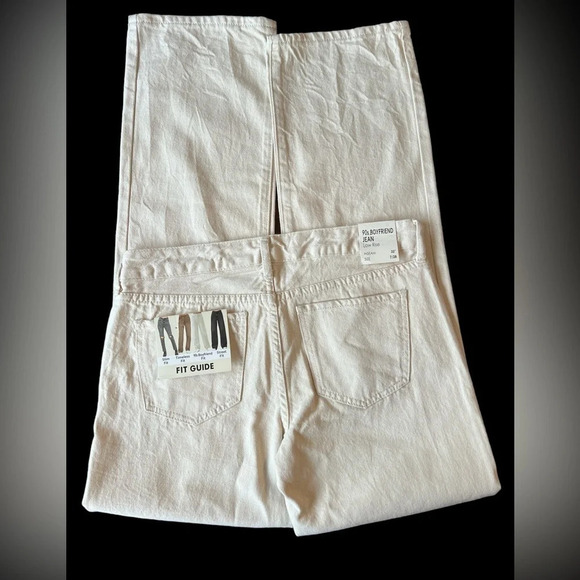 S. O. N. G. Cream Colored Jeans. 90s Boyfriend Style. Low Rise. Distressed. NWT - Picture 10 of 12